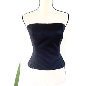 Kay Unger Black Strapless Blouse